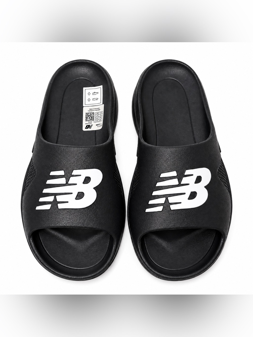 New Balance FuelCell Men’s Slide Sandals Black White Size 10 D NIB
